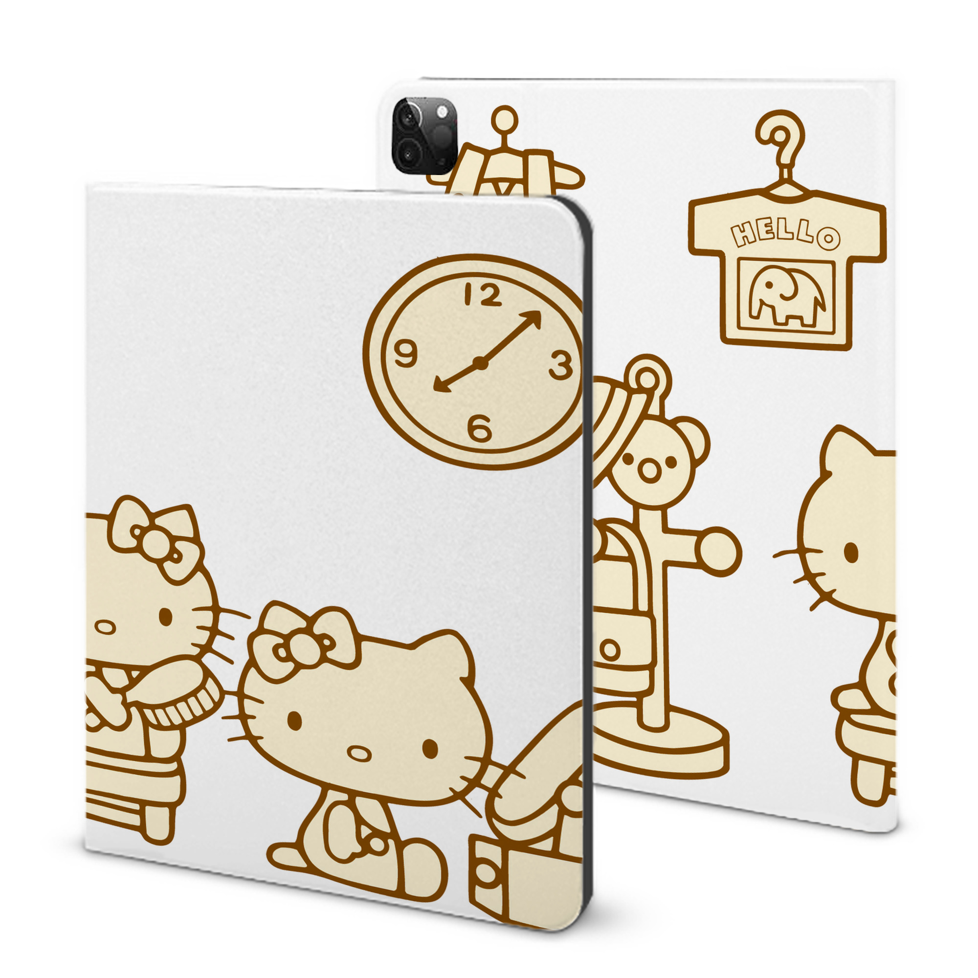 （画像用） Hello Kitty ハローキティ IPadケース ペンホルダー付き ブックスタイルデザイン